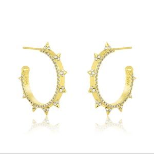 Melinda Maria 1” Perry pave spiked hoop